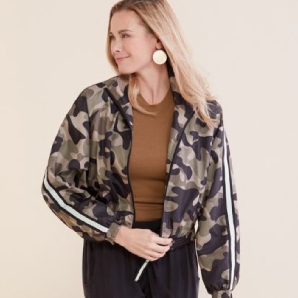 Blanc Noir Sporty Chic Camo Jacket